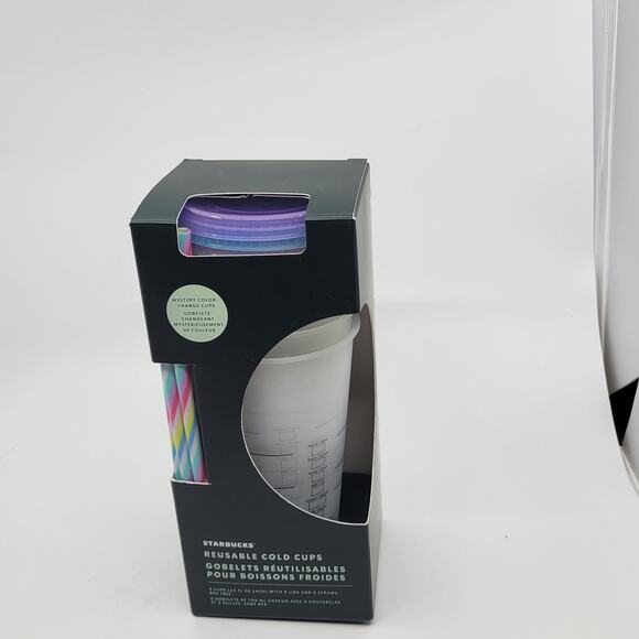 Starbucks Color-Change Reusable Cold Cup Tumblers 24 oz - Set of 5. New - Picture 12 of 12